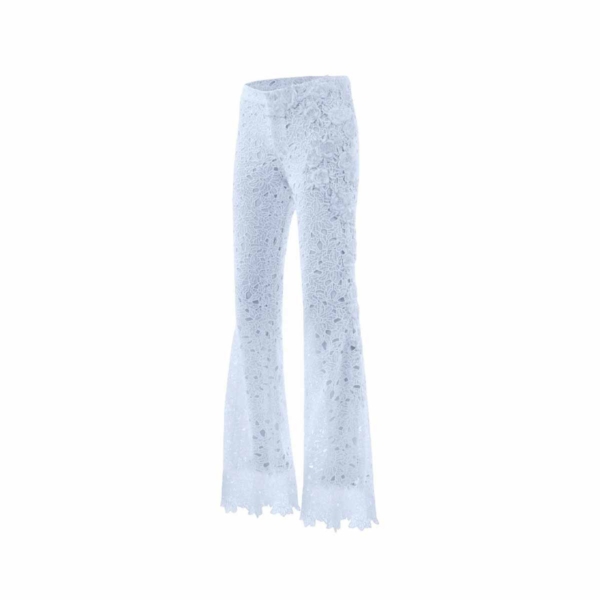 Ivory Lace Flared Pants