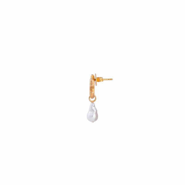 Calavera Cedence Single Earring with Freshwater Pearl